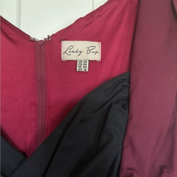 Lindy Bop: Ophelia in Wine (with pockets!) sz 16 - Picture 4 of 7